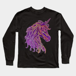 Mythical Unicorn - Purple & Orange Long Sleeve T-Shirt